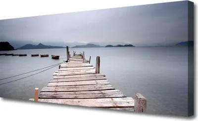 Produktbild von Tulup Leinwand-Bilder 125x50 Wandbild Canvas Kunstdruck Brücke Meer Architektur