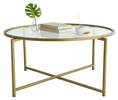 Produktbild von Ecaterina - Couchtisch, 83x83x40h cm Gold, Runde Form