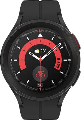 Produktbild von Samsung Galaxy Watch5 Pro - 45 mm - Black Titanium - inteligentné hodinky so športovým remienkom - displej 3,46 cm (1,4")