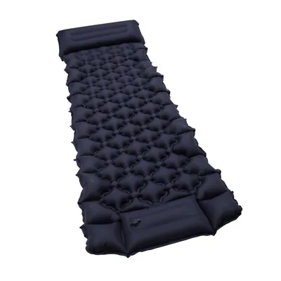 Immagine prodotto di Fiqops Materassino gonfiabile da campeggio, 8,5 cm di spessore materassino da campeggio ultraleggero con cuscino autogonfiante, impermeabile e pieghevole blu navy