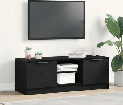 Produktbild von Möbel TV-Schrank Schwarz Eiche 102x35x36,5 cm Holzwerkstoff - TV-Schränke 862747
