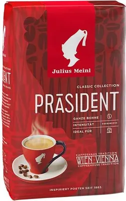 Obrázok produktu pre Julius Meinl 47 Julius Meinl Vienna Präsident Kaffeebohnen, Arabica- und Robustabohnen 500,0 g