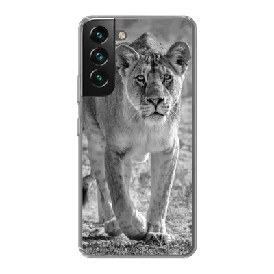 Produktbild von MuchoWow® Handyhülle Schutzhülle Hülle für Samsung Galaxy S22 Löwe - Schwarz - Weiß Silikon Softcase Handy Hülle - Mobiltelefonhülle