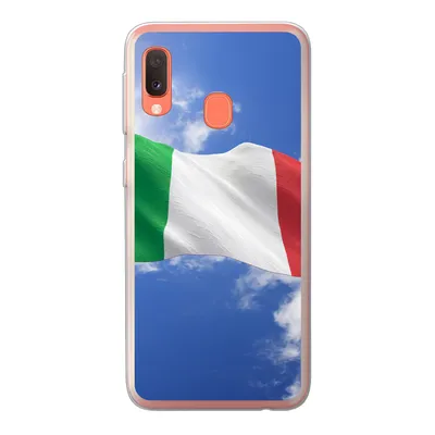 Produktbild von MuchoWow® Handyhülle Schutzhülle Hülle für Samsung Galaxy A20e Die Flagge Italiens weht am Himmel Silikon Softcase Handy Hülle - Abdeckung