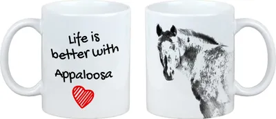 Productafbeelding van Appaloosa mok met paard het leven is beter Art-Dog