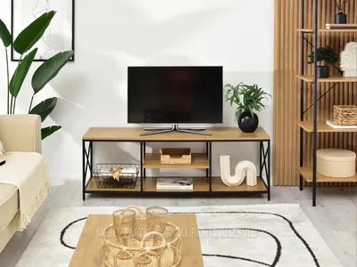 Zdjęcie produktu dla Stolik pod TV DINKO - dąb / czarny