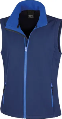 Produktbild von Result Core Damen Softshell-Weste, bedruckbar RW3698 (2XL) (Marineblau/Königsblau)