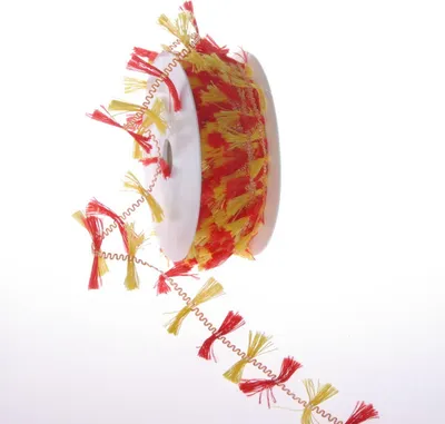 Produktbild von Dekokordel - Drachenschnur - gelb-rot - 40mm - 20m - 47047 112