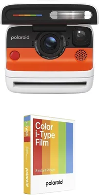 Zdjęcie produktu dla Polaroid Flip, 79 x 79 mm, Czarny, Pomarańczowy, Biały, Automatyczna, 0.4 - 1.68 m, Polaroid App, 0 - 4,5 m