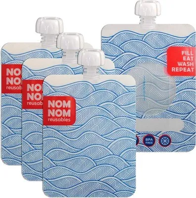 Produktbild von Famanu Joghurtbeutel und Snackbeutel 250ml - Set von 4 | BPA-frei | Ideal für Kinder