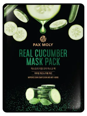 Produktbild von PaxMoly, Real Cucumber, Anti-Aging, Tuchmaske, fü r Gesicht, 25 ml