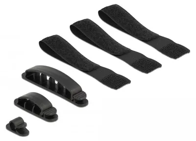 Obrázok produktu pre DELOCK Kabelhalter und Klettband Set 6 Stück