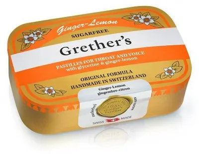 Produktbild von Grethers Ginger Lemon zuckerfrei Pastillen Dose 110 g