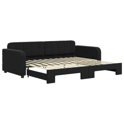 Obrázok produktu pre vidaXL Rozkladacia posteľ čierna 90x200 cm Velvet