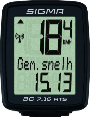 Produktbild von Sigma Bikecomputer BC 7.16 ATS kabellos 7 Funktionen Fahrradcomputer Tacho