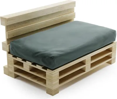 Image de Coussin Palette Déhoussable Imperméable Assise BANANAIR 120 x 80 cm Gris foncé