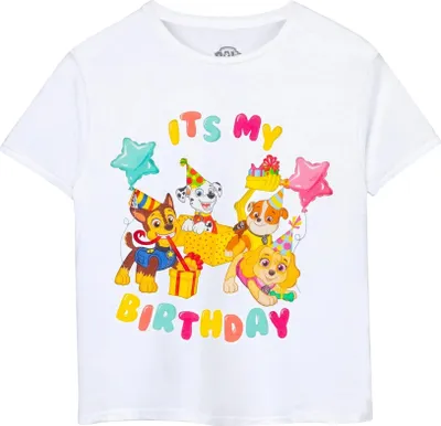Obrázok produktu pre Paw Patrol - Detské tričko s krátkym rukávom "It's My Birthday" NS7623 (116) (White)