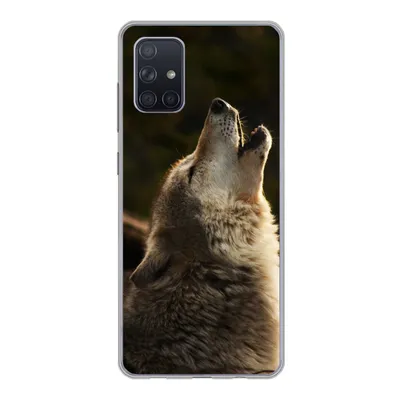 Produktbild von MuchoWow® Handyhülle Schutzhülle Hülle für Samsung Galaxy A51 5G Wolf - Grau - Tiere Silikon Softcase Handy Hülle - Abbildung