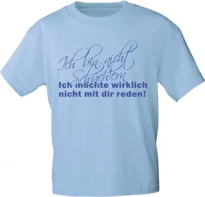 Produktbild von T-SHIRT uni mit Motivdruck - Ich bin nicht schüchtern... - 10716 - Gr. S-XXL Größe - XXL