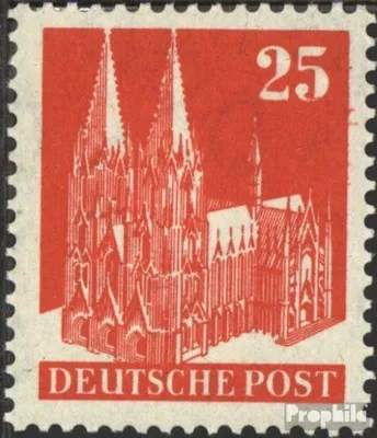 Produktbild von Briefmarken Bizone (Alliierte Besetzung) 1951 Mi 87W IV A, eng gezähnt gestempelt Bauten