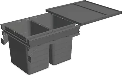 Produktbild von Ninka Mülltrennsystem Set eins2fünf - Einbaumülleimer 2 Fächer für KB 500/NL 500, grau
