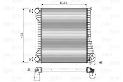 Produktbild von VALEO 818346 Ladeluftkühler LLK für LAND ROVER Range Rover Sport (L320) Turbo Intercooler