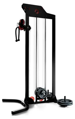 Produktbild von Stationäre Latzug-Station bis 125 kg belastbar | 3-fach Kabelzugstation | Freistehende Kabelzugstation – Höhenverstellbarer Latzug | Trainingsstation für Zuhause
