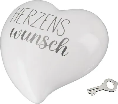 Produktbild von Gilde Keramik Spardose Herz "Herzenswunsch" VE 6 36917