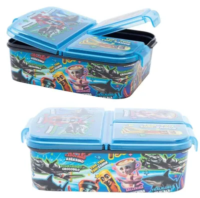 Productafbeelding van Lunchbox "Italian Brainrot" | 3 aparte compartimenten | Brooddoos