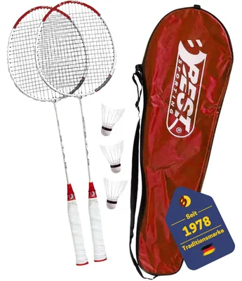 Obrázok produktu pre Sada bedmintonových rakiet 260 XT s raketami I 2 bedmintonové rakety s 3 raketami I Ľahké bedmintonové rakety 108 g I Bedmintonové rakety so strunami Lawntex I vrátane tašky na prenášanie