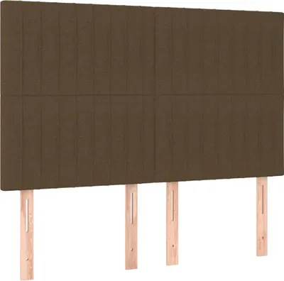 Produktbild von vidaXL Kopfteil Dunkelbraun 144x5x118/128 cm Stoff