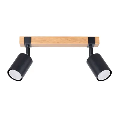 Zdjęcie produktu dla Reflektor spot FAGER czarno-brązowy 2xGU10x10W metal wym:17,2x6x38cm IP20 Sollux Lighting