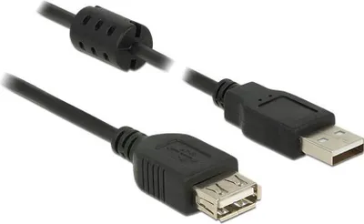 Produktbild von DELOCK USB Verl. A -> A St/Bu 0.50m schwarz