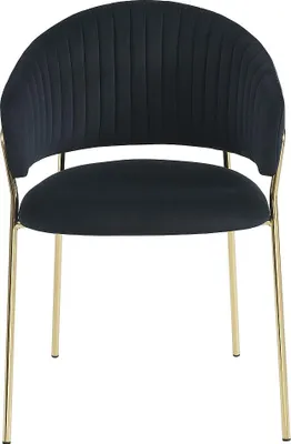 Produktbild von 2 Stühle aus Velours und goldenem Metall - Schwarz - MADOLIA by Pascal MORABITO