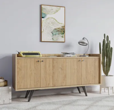 Produktbild von Skye Decor, Lizbon, Konsole, Eiche, 100 % MELAMINBESCHICHTETE SPANPLATTEN, 150 x 40 x 75 cm