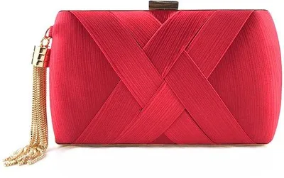 Produktbild von Satin Cocktailtaschen für Frauen, mit Hängeknopf und kleinem Schmuckhalter, für Hochzeiten und Feiern