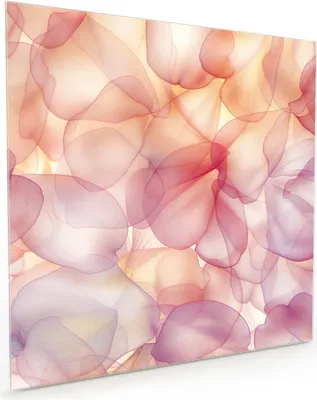 Produktbild von Küchenrückwand Spritzschutz Glas mit Motiv Zarte Blütenblätter 40 x 40 cm