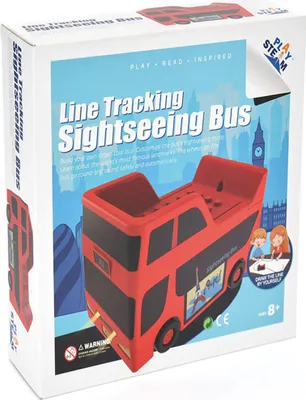 Obrázok produktu pre Vzdelávacia hračka PlaySTEAM Line Tracking Sightseeing Bus - stavebnica