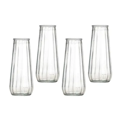 Produktbild von 4x Glasvasen 20cm,Deko Blumen Vase,klein Väschen Set,Glasvase Transparent für Hochzeit Home Küche Room Wohnzimmer