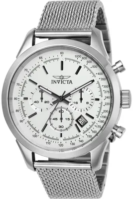 Obrázek produktu pro Invicta Speedway 25222 Pánské Hodinky - Quartz Hnutí - Nerezová Ocel s Bílým Ciferníkem - 45 mm