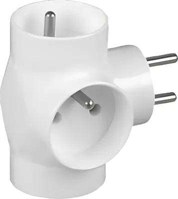 Zdjęcie produktu dla ABEX Rozgałęźnik Wtyczkowy 3 Gniazda Okrągłe z Uziemieniem 230V R-31