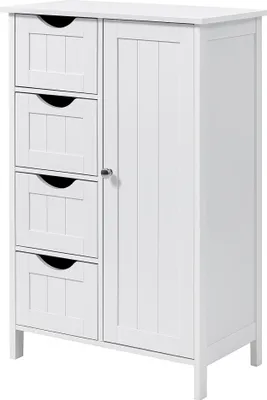Produktbild von osoltus Badezimmerschrank Beistellschrank Hampton 55 x 30 x 82 cm Weiß