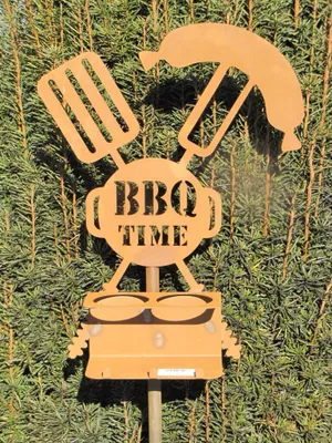 Produktbild von Edelrost Gartenstecker BBQ Time mit Bierhalter