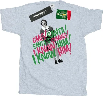 Produktbild von Elf - "Santa's Coming" T-Shirt für Herren BI23747 (3XL) (Grau)