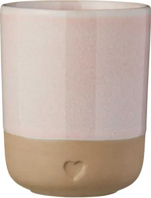 Produktbild von IB Laursen Becher HEART Rosa Braun mit HERZ ohne Henkel 190 ml
