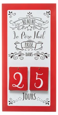 Produktbild von Adventskalender aus Holz mit Zählfunktion 40 x 20 cm - Einheitsgröße