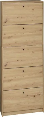 Image de Schuhkipper >Flap< in asteiche, Holzwerkstoff - 60x168x16cm (BxHxT)