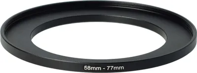 Produktbild von vhbw Step-Up-Ring Adapter 58mm - 77mm für Kamera Objektiv - Filteradapter, Metall Schwarz