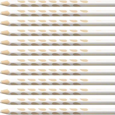 Produktbild von STABILO Ergonomischer Buntstift für Rechtshänder -  EASYcolors - 12er Pack - weiß