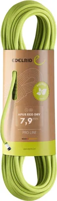Produktfoto des Edelrid Apus Eco Dry Kletterseils mit einem Durchmesser von 7;9 mm; in leuchtendem Grün.